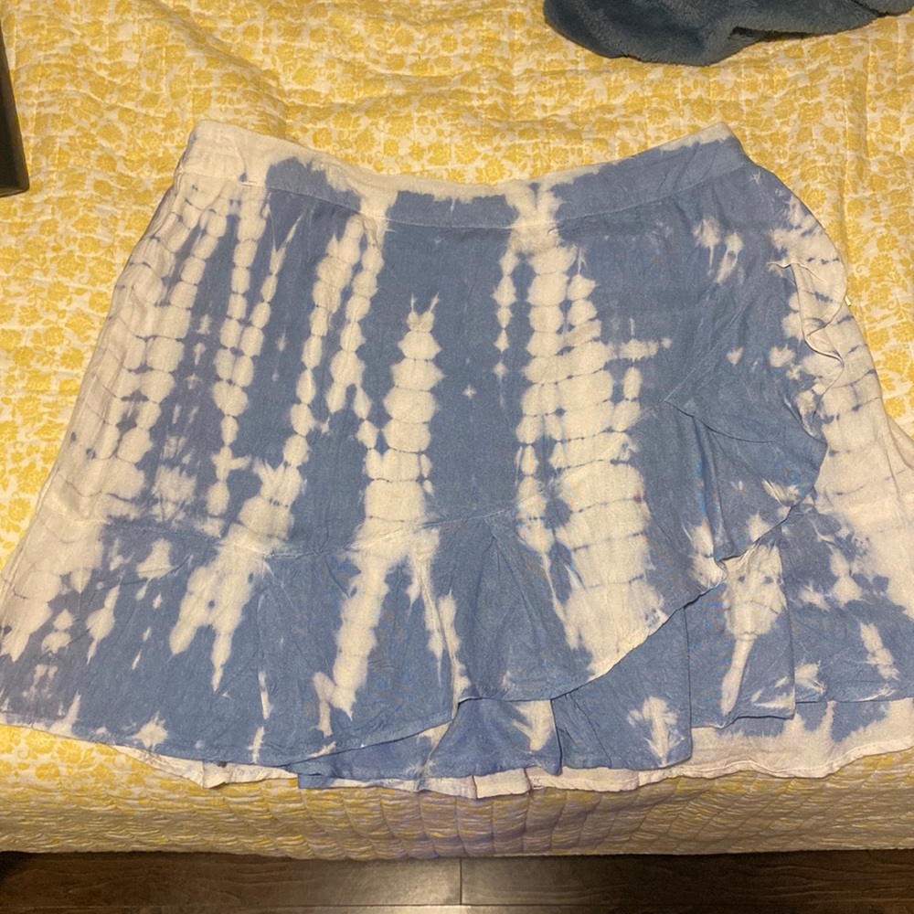 Tie dye skirt with ruffles